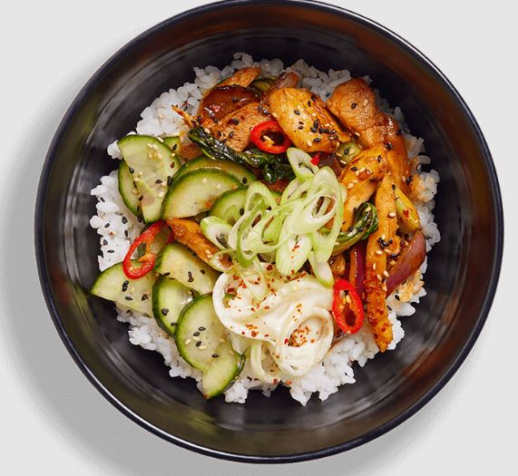 chicken gochujang rice bowl