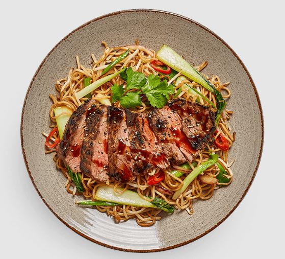 steak teriyaki soba