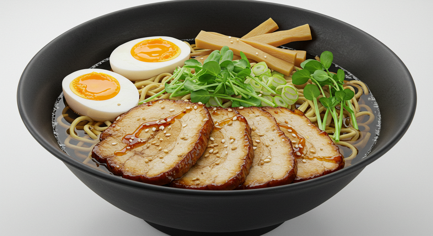Shirodashi pork
belly ramen