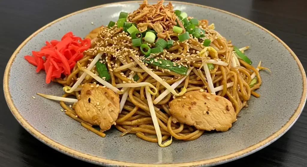 CHICKEN + PRAWN YAKI SOBA