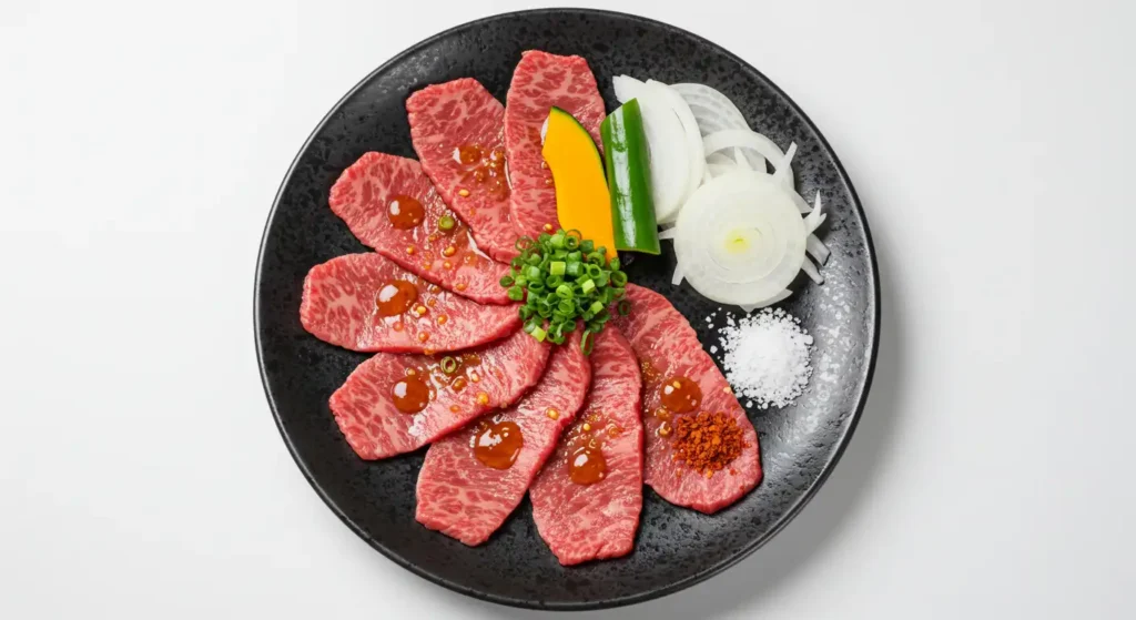 BEEF FILLET + PICKLED MOOLI SEARED TATAKI