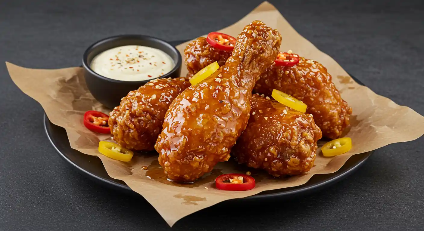 Hot honey fried chicken with Firecracker