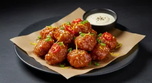 Hot honey fried
chicken with Yuzu